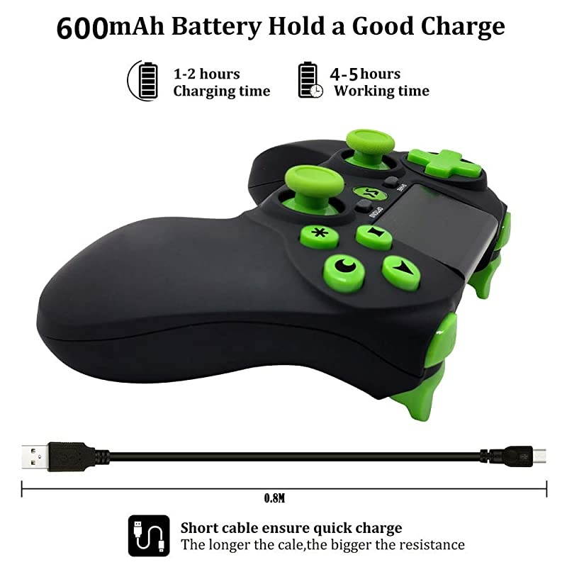 PS4 ControllerWireless Gamepad for Playstation 4ProSlimPCSixaxis Gaming Joysticks with 600mAh Rechargeable Battery10m Remote Control