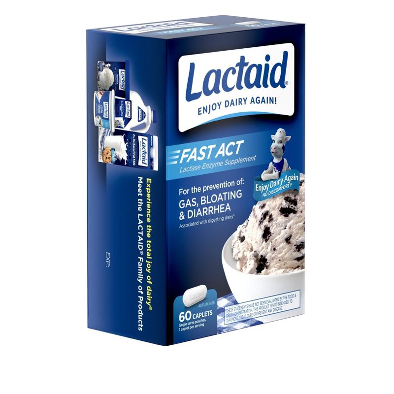 Lactaid Fast Act Lactose Intolerance Caplets - 60pk