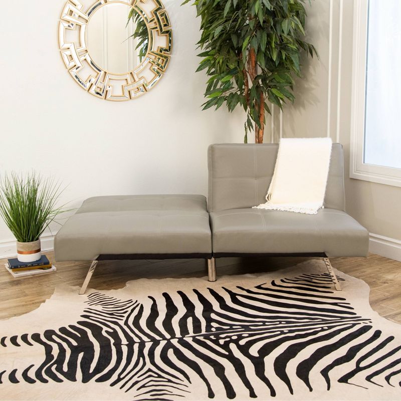 Mackenzie Leather Convertible Sofa Taupe - Abbyson Living