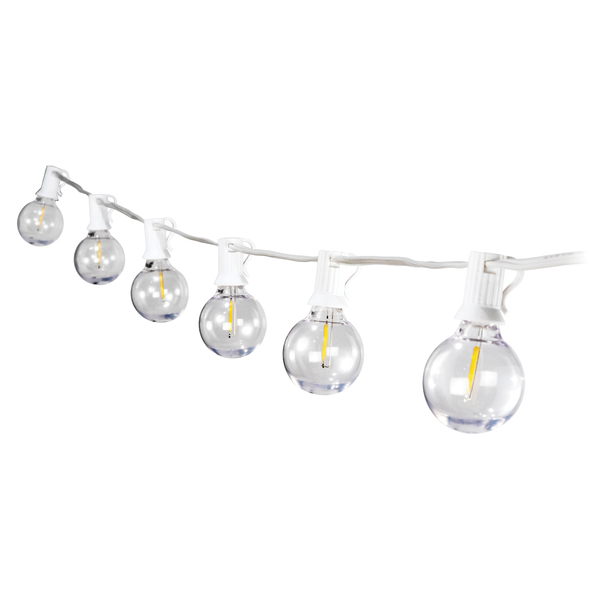 18-Ft. Classic LED Cafe Lights(TM) with 9 Acrylic Bulbs, Black Cord
