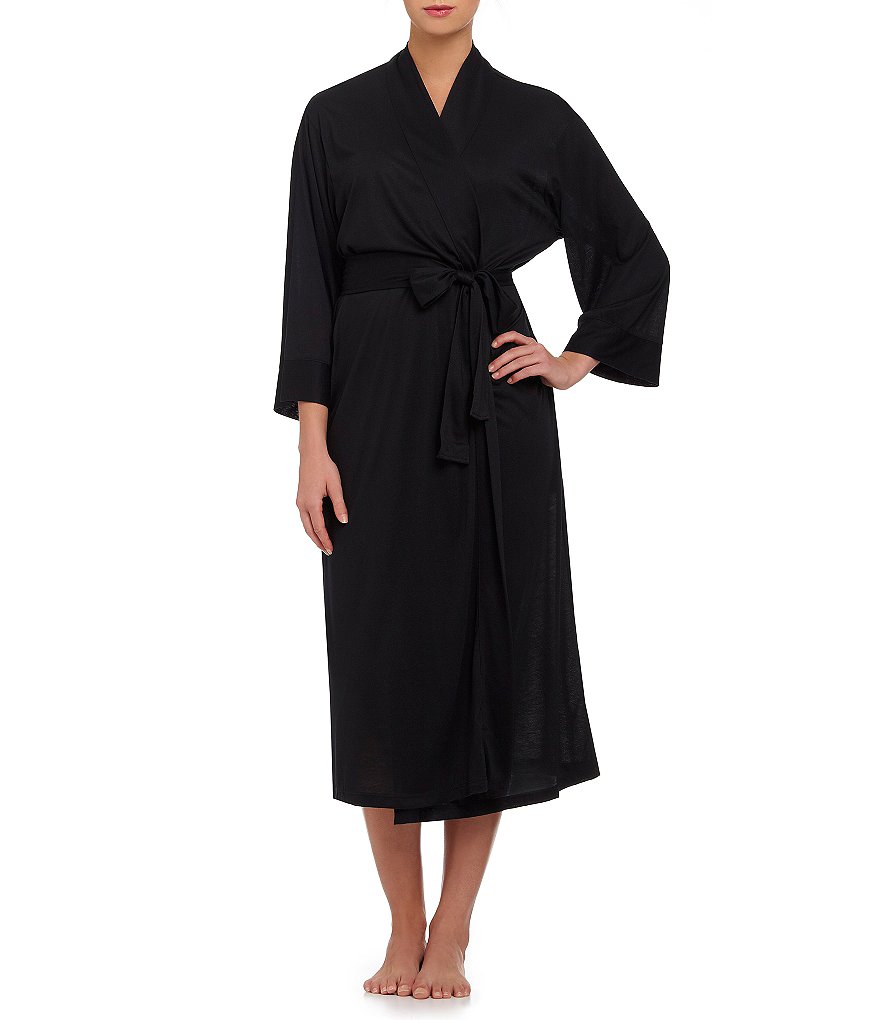 Lauren Ralph Lauren Paisley Print Satin Short Wrap Robe