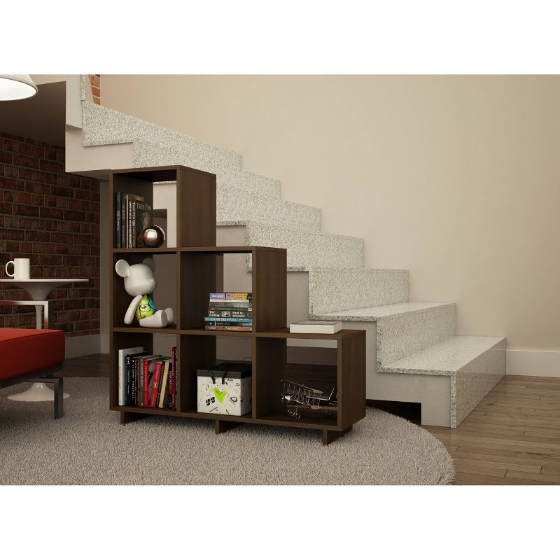 Set of 2 38.58" Cascavel Stair Cubby Tobacco Brown - Manhattan Comfort