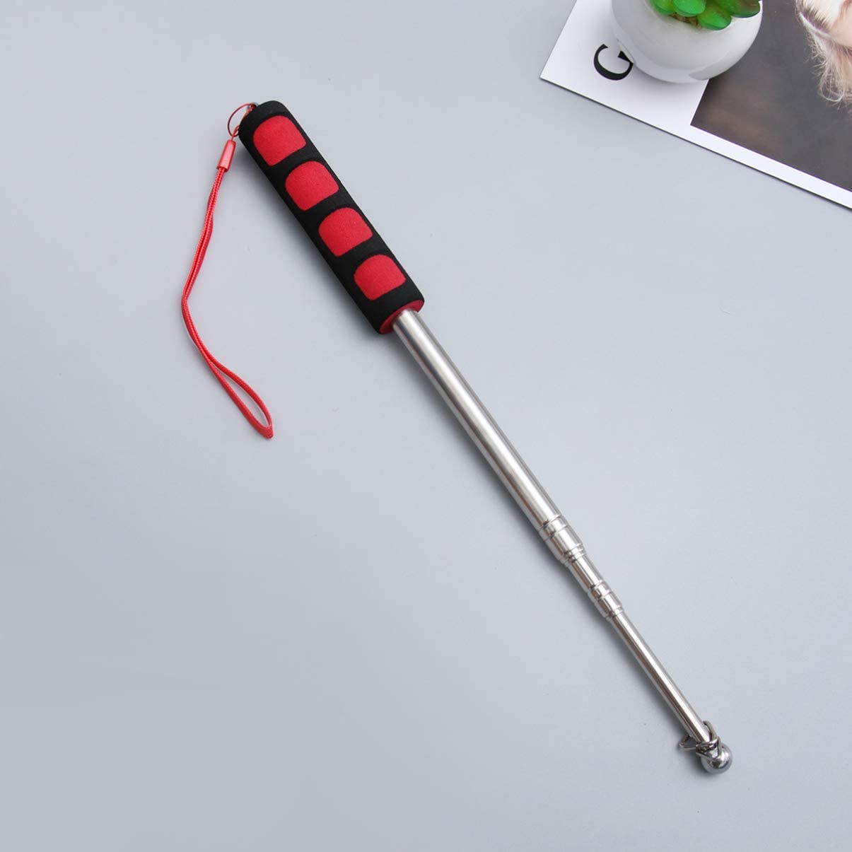 NUOBESTY Telescopic Teachers Pointer Stainless Steel Hand Pointer Extendable Pointer Handheld Presenter for Home School