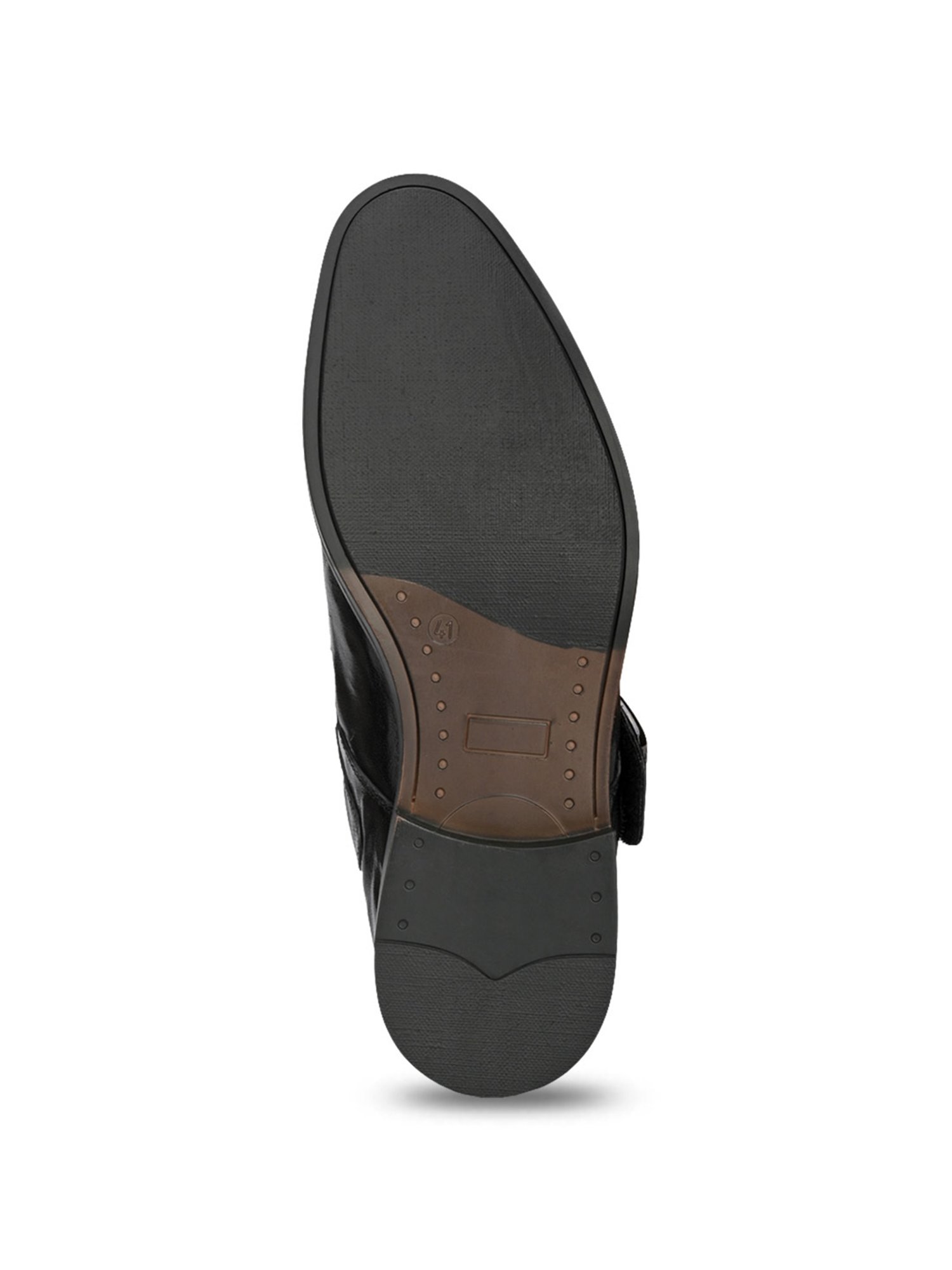 Hitz Men's Black Monk Shoes