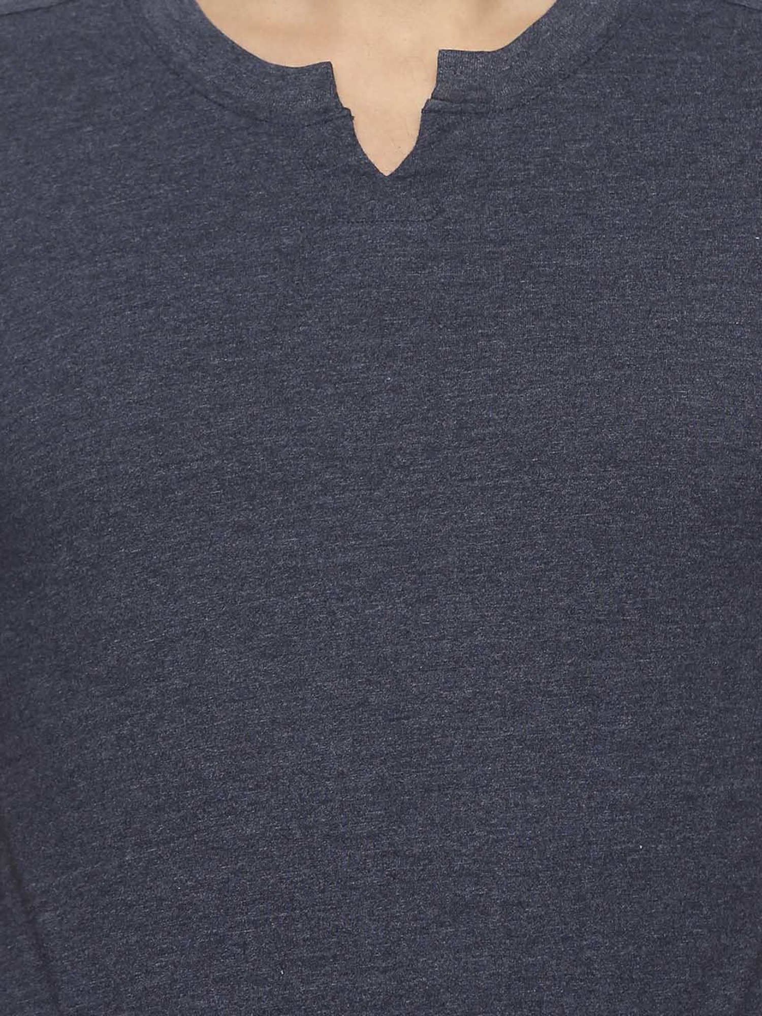 DOMIN8 Men Upf Sun Protection Eco Friendly Yoga T-Shirt With Notch Neck(Blue)