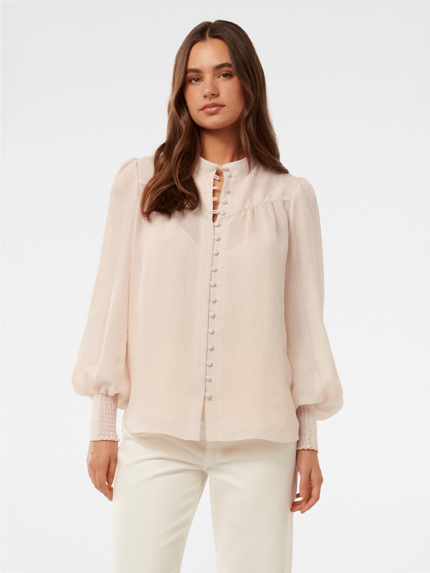 Forever New Leo Soft Stripe Blouse Top