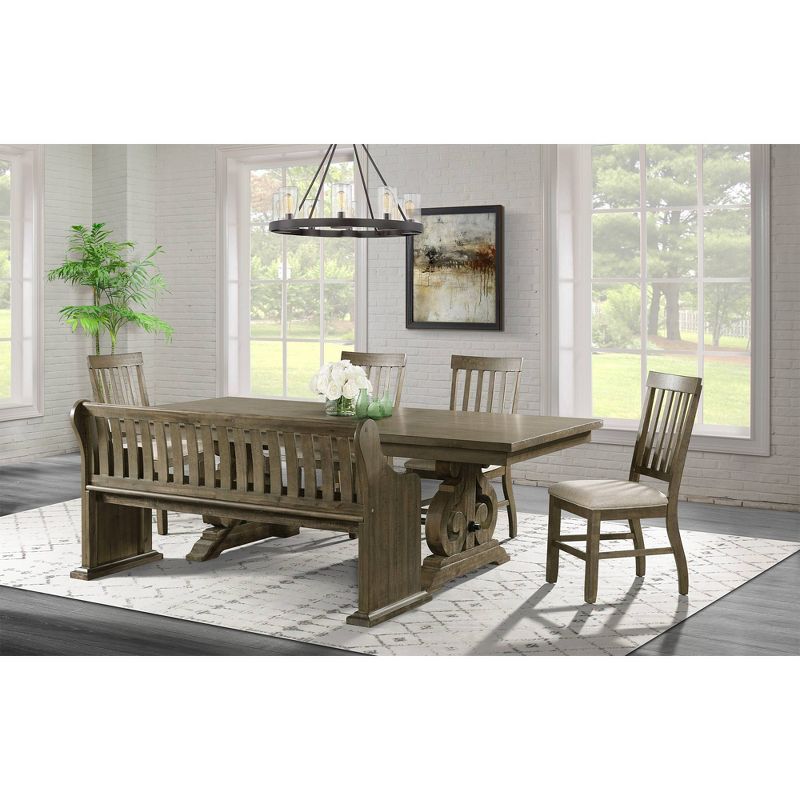 Stanford Pew Bench Gray - Picket House Furnishings