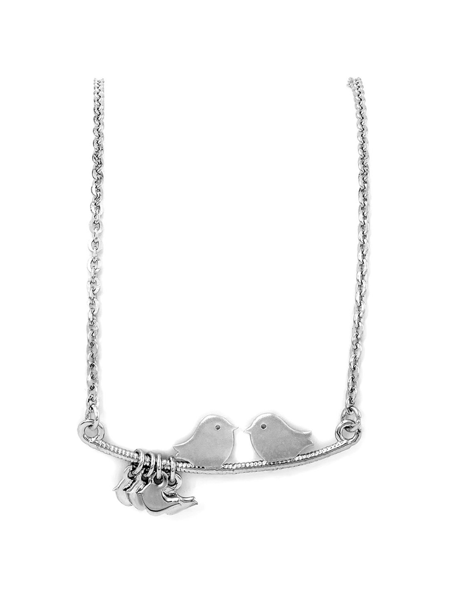 Silberry 92.5 Sterling Silver Lovebirds Necklace