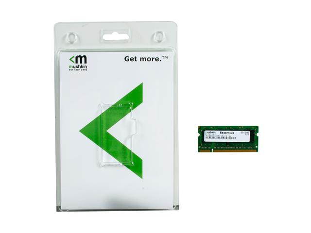 Mushkin Enhanced Essentials 4GB (2 x 2GB) 200-Pin DDR2 SO-DIMM DDR2 667 (PC2 5300) Dual Channel Kit Laptop Memory Model 996559
