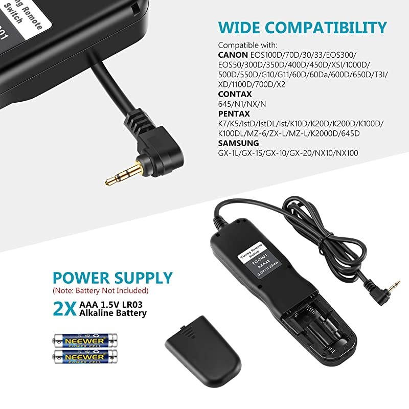 LCD Timer Shutter Release Remote Control for Canon 700DT5i 650DT4i 550DT2i 500DT1i 350DXT 400DXTi 1000DXS 450DXSi 60D 100D and Pentax
