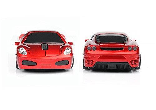 Jinfili Car Wireless Mouse Gaming Pc Optical Mice 3 Button 2.4G Mini Receiver Red for Laptop Notebook &hellip;