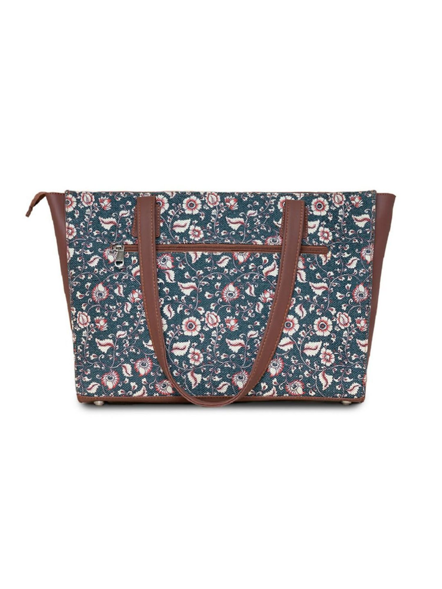 ZOUK Blue Printed Large Tote Bag