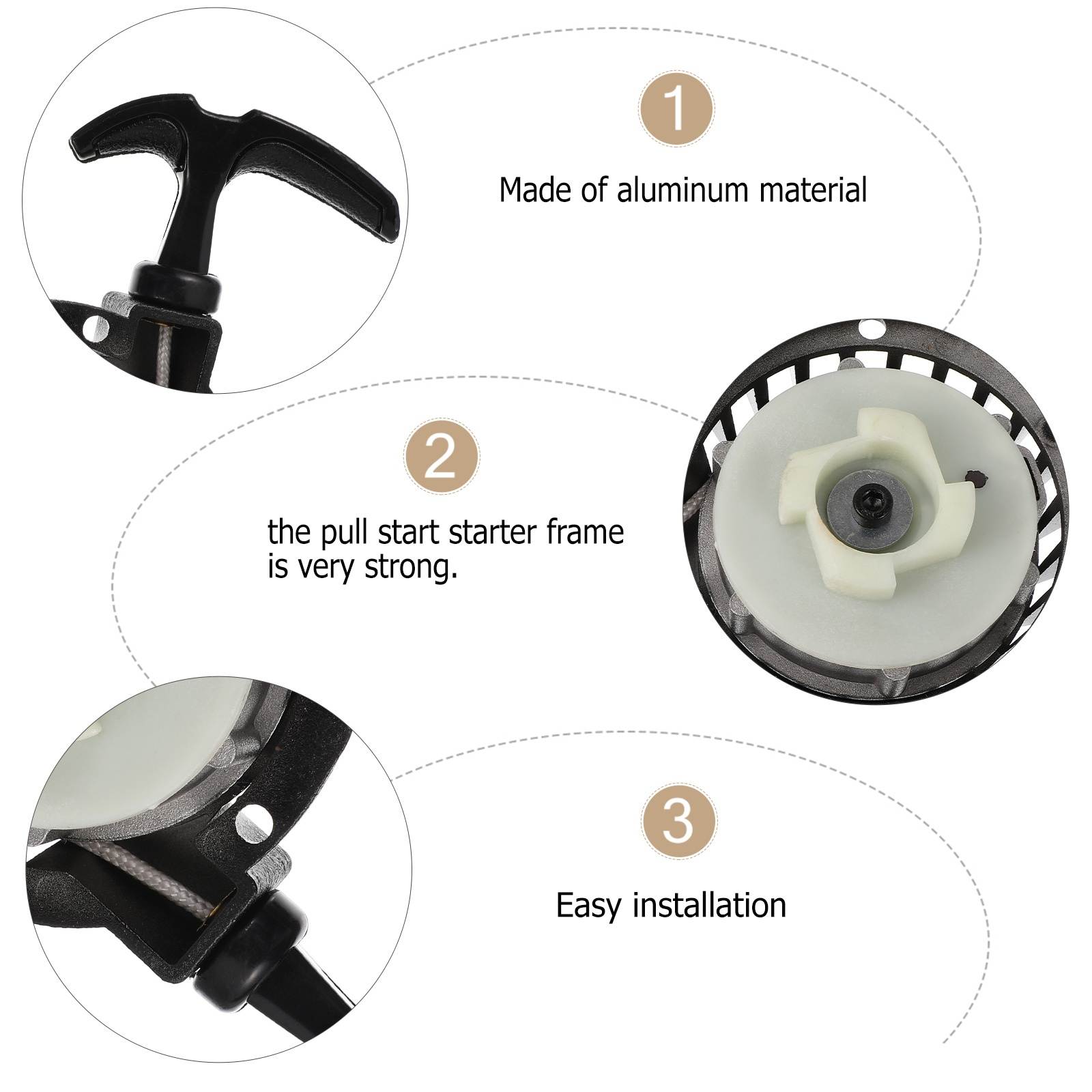 Pull Starter Part Recoil Start for ATV 49cc Pocket Bike Minimoto Motorbike Quad