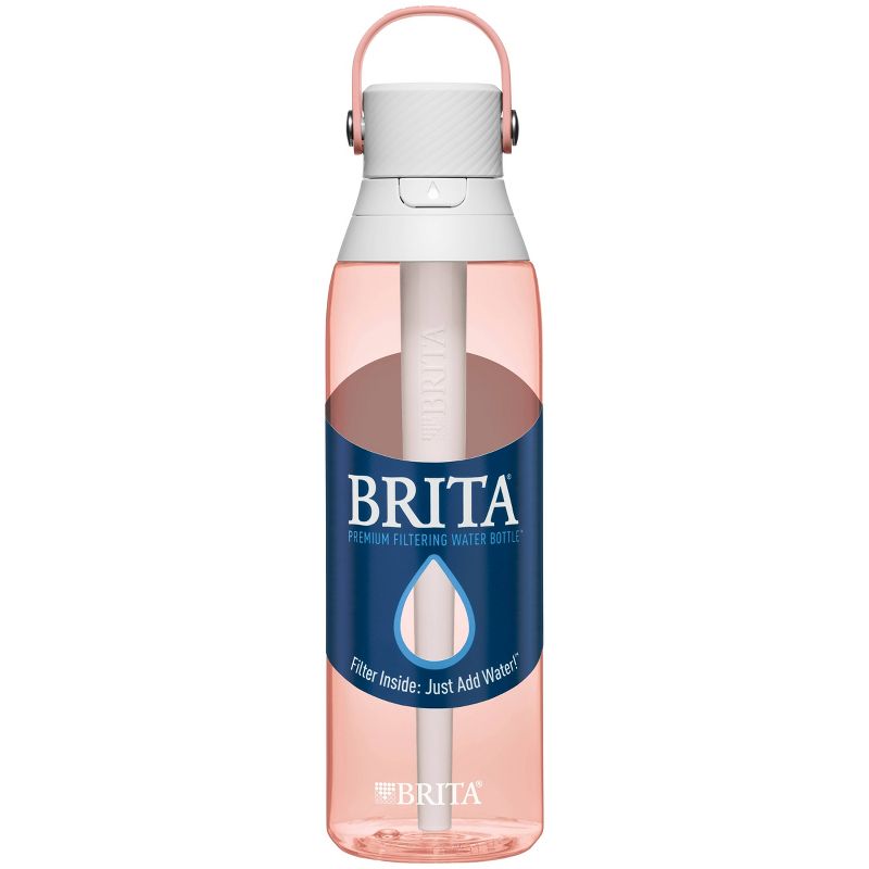 Brita Premium 26oz BPA Free Water Bottle with Filter - Blush Pink