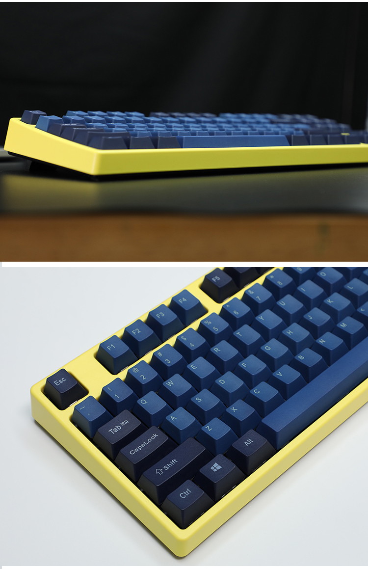 Royal Kludge RK987  N-key Rollover Ergonomic Design,Cool Exterior USB Wired PBT Keycaps White Backlit Keyboard for Gaming and Office - Black( RK Black Switch)