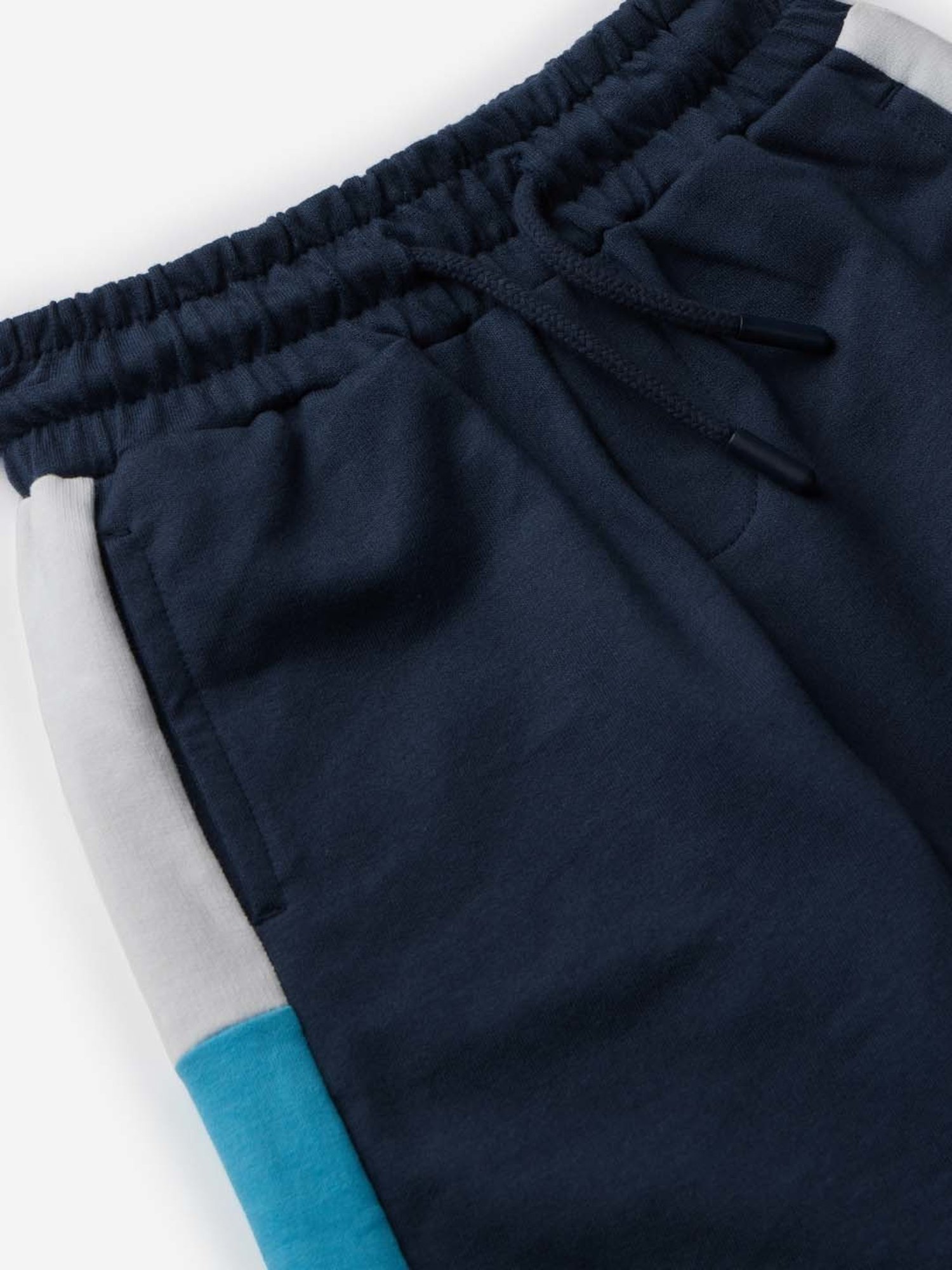 The Souled Store Kids Navy & White Cotton Printed Shorts