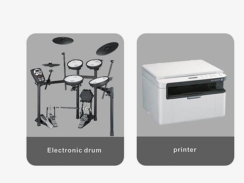 USB C Female to MIDI Adapter, USB C to USB B Adapter (2packs), Compatible with Printers, MIDI, Electric Pianos, Synthesizers and More Type-C Devices/laptops, etc. (Black)