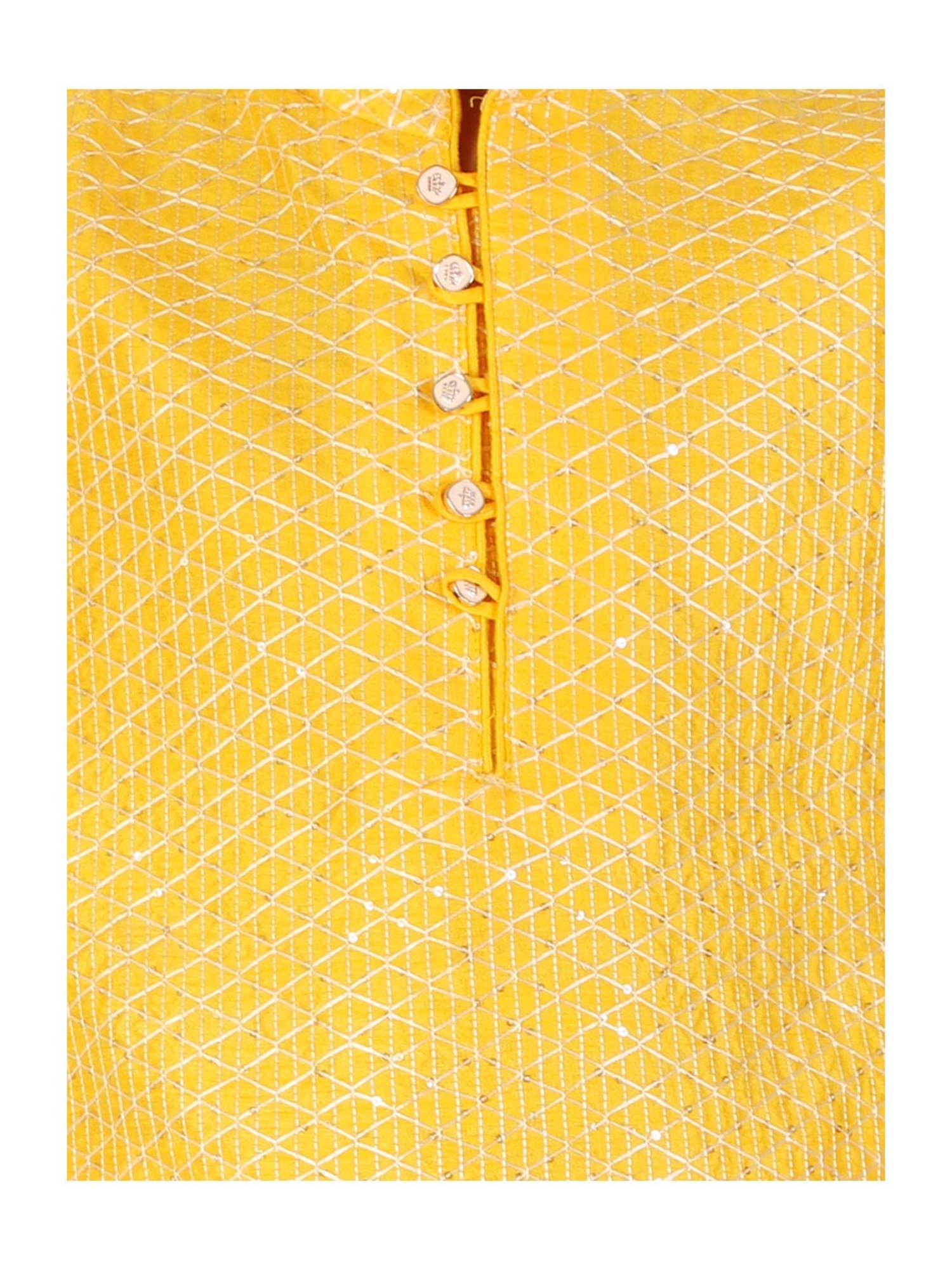 VASTRAMAY Kids Pink & White Floral Print Kurta Set