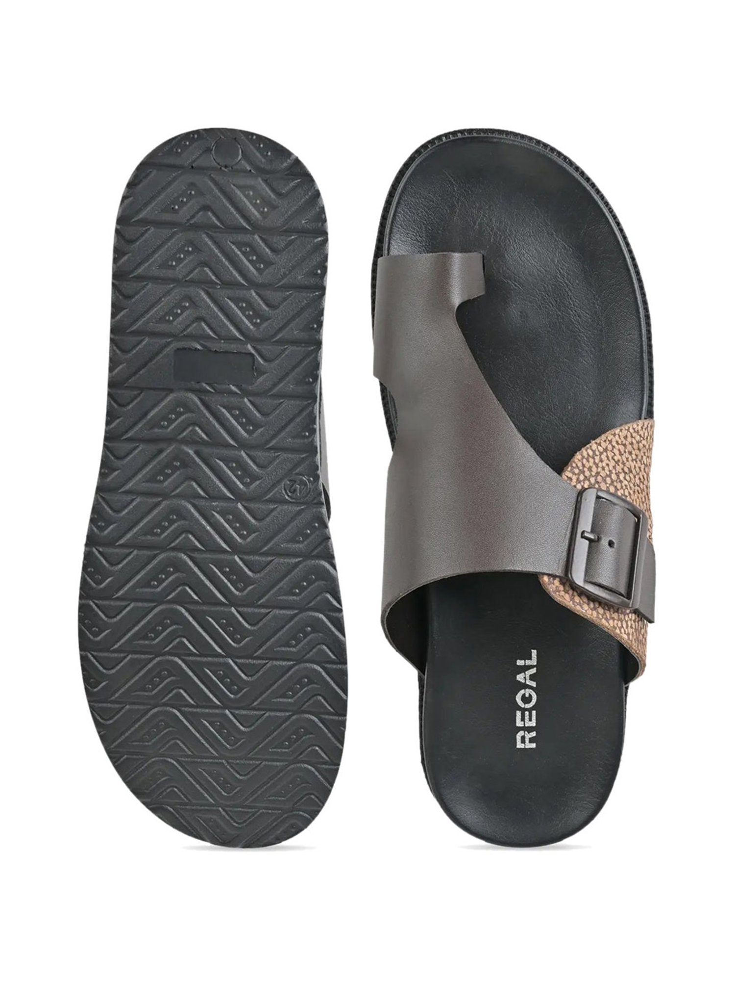 Regal Men's Brown Toe Ring Sandals