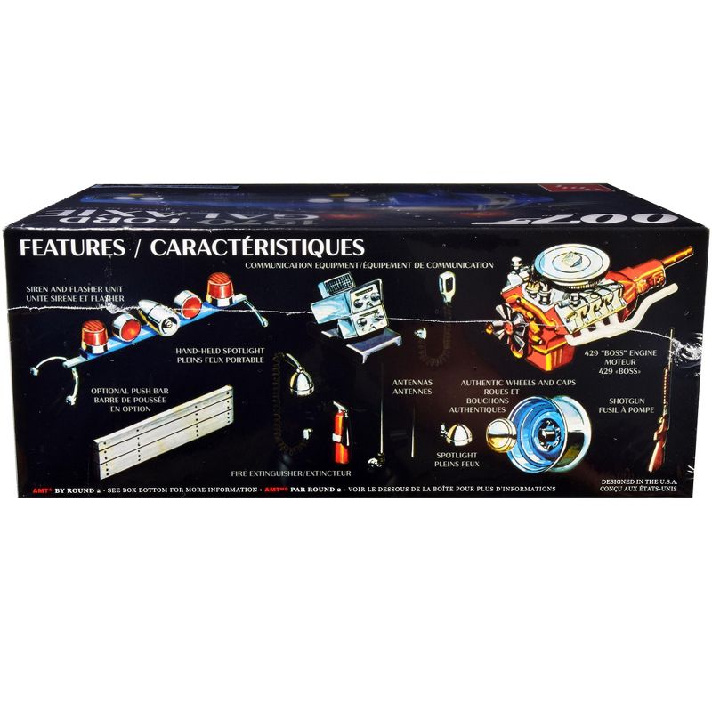 Skill 2 Model Kit 1970 Ford Galaxie Police Car "Las Vegas Police" "Diamonds Are Forever" (1971) Movie 7th in the James Bond 007 Series 1/25 Scale AMT