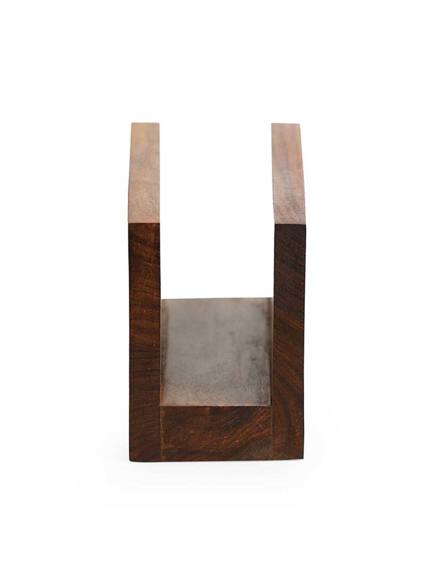 ExclusiveLane The Dancing Peacock Brown Sheesham Wood Napkin Holder - Set of 1