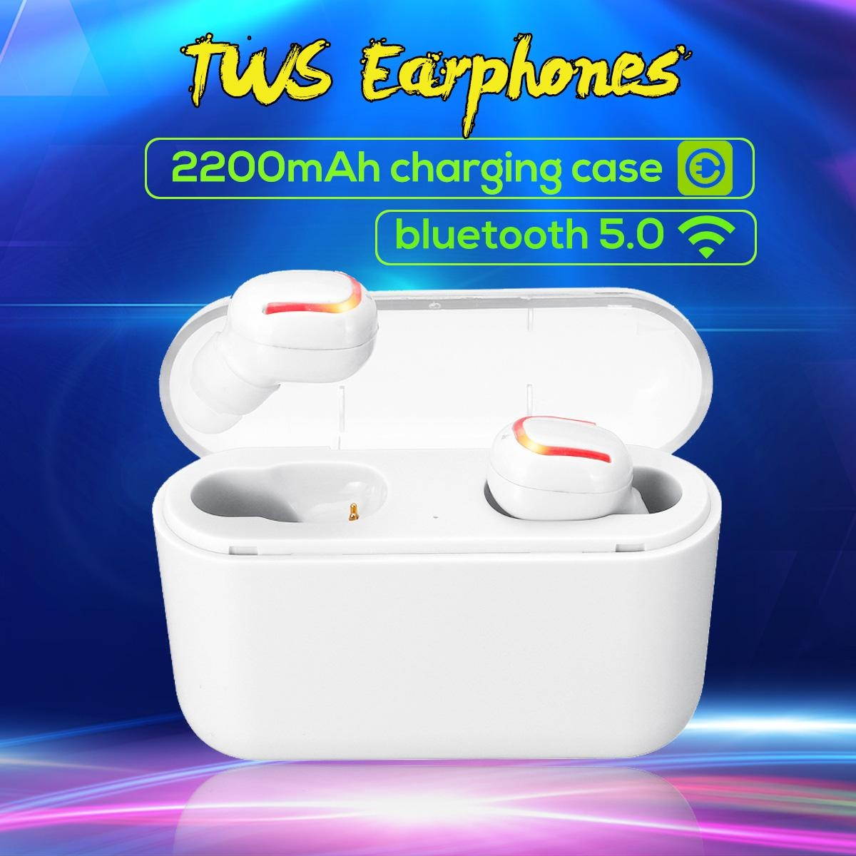 【 + Flash Deal】Sound Wireless Earbuds bluetooth 5.0 Headphones Headset Earphones With Mic - White
