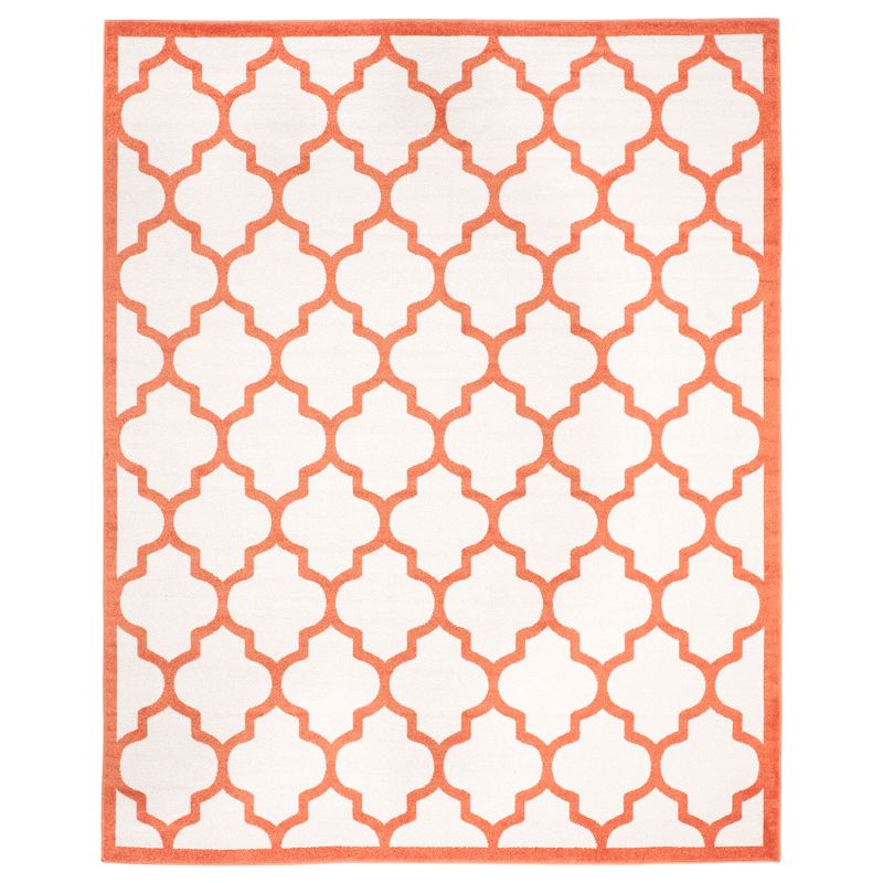 8'X10' Rectangle Outdoor Patio Rug  Beige/Orange - Safavieh