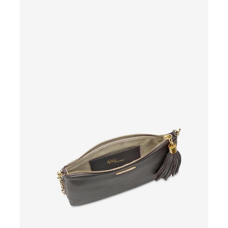 VR NYC Magnetic Strap Closure Mosaic Design Denim Laser Cut Crossbody Bag - Blue