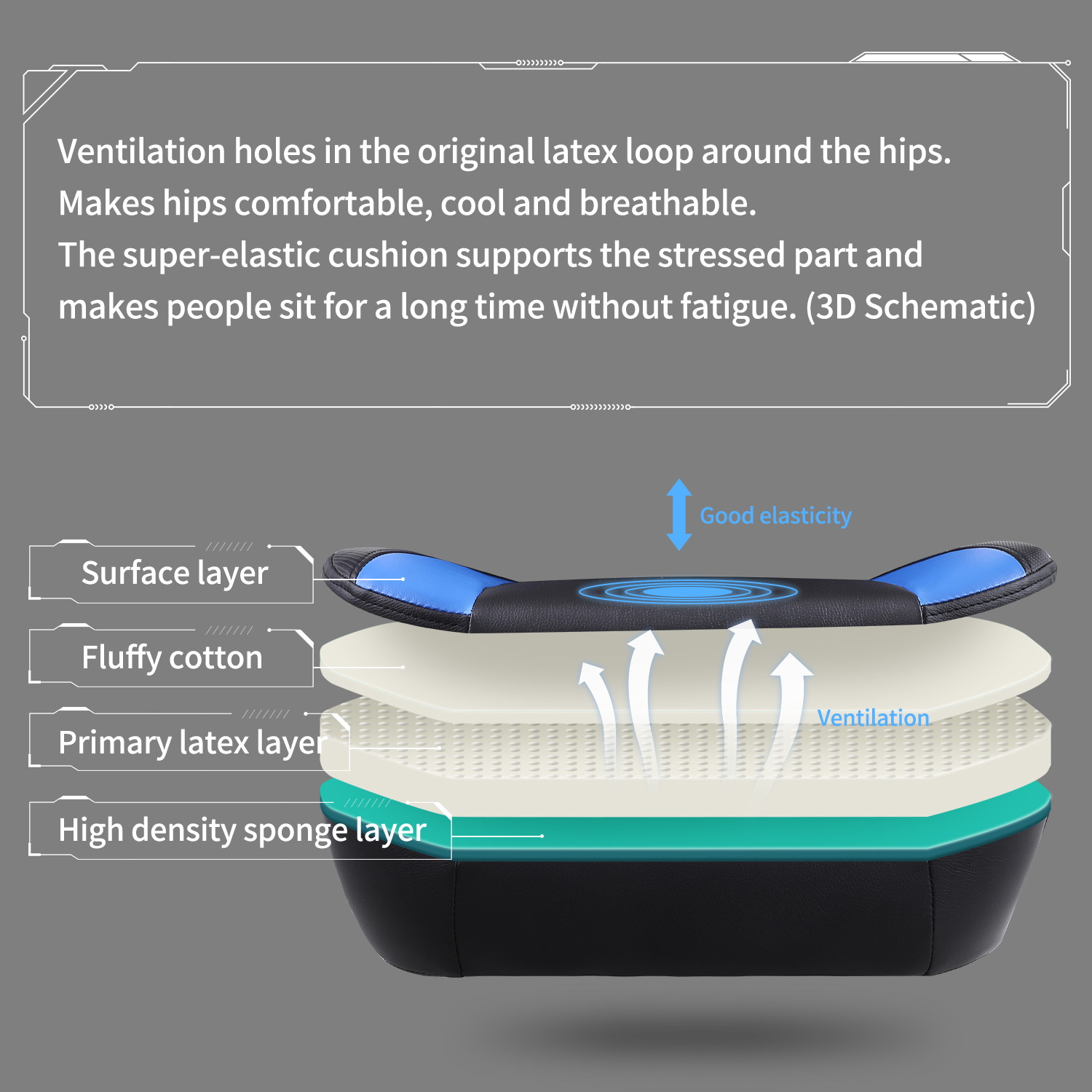 Gaming Chair, Racing Style Computer Desk Chair Padded Armrests Ergonomic Lumbar Support Adjustable Height