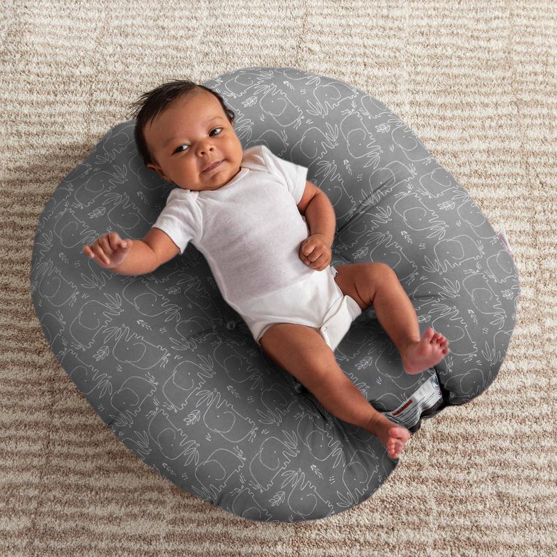 Boppy Original Nursing Pillow Cover - Gray Gold Giraffes