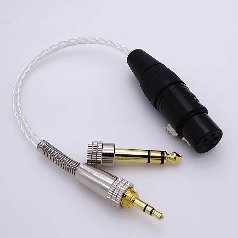 Cores Pcocc Silver Plated Cable 14 135mm Male to 4pin XLR Female Balanced Audio Adapter Cable