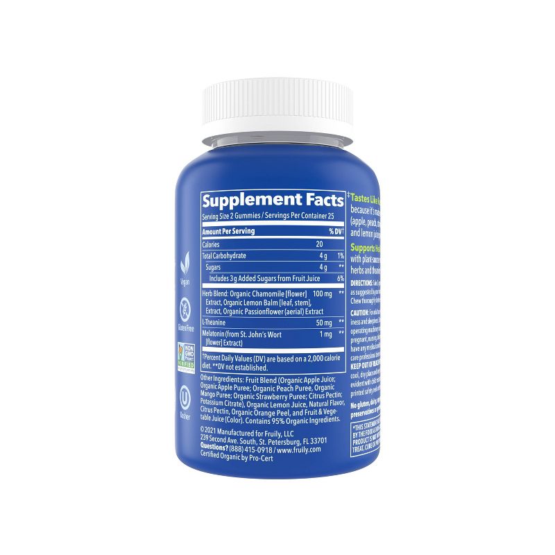 Fruily Herbal Melatonin Sleep Real Fruit Gummy - 50ct