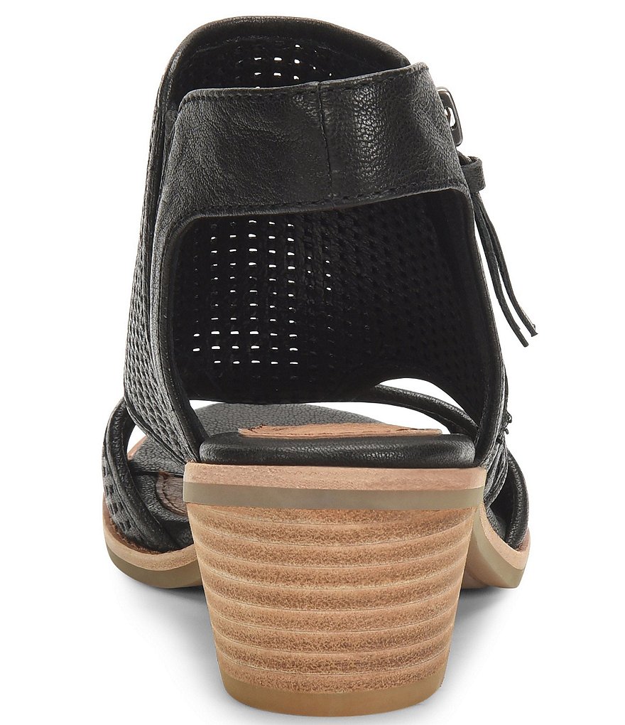 Sofft Sara Perforated Leather Stacked Heel Shooties