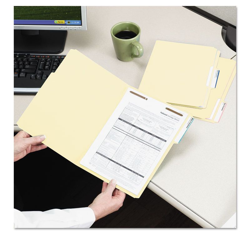 Smead Pressboard Folders with Two Pocket Dividers Legal Six-Section Red 10/Box 19079