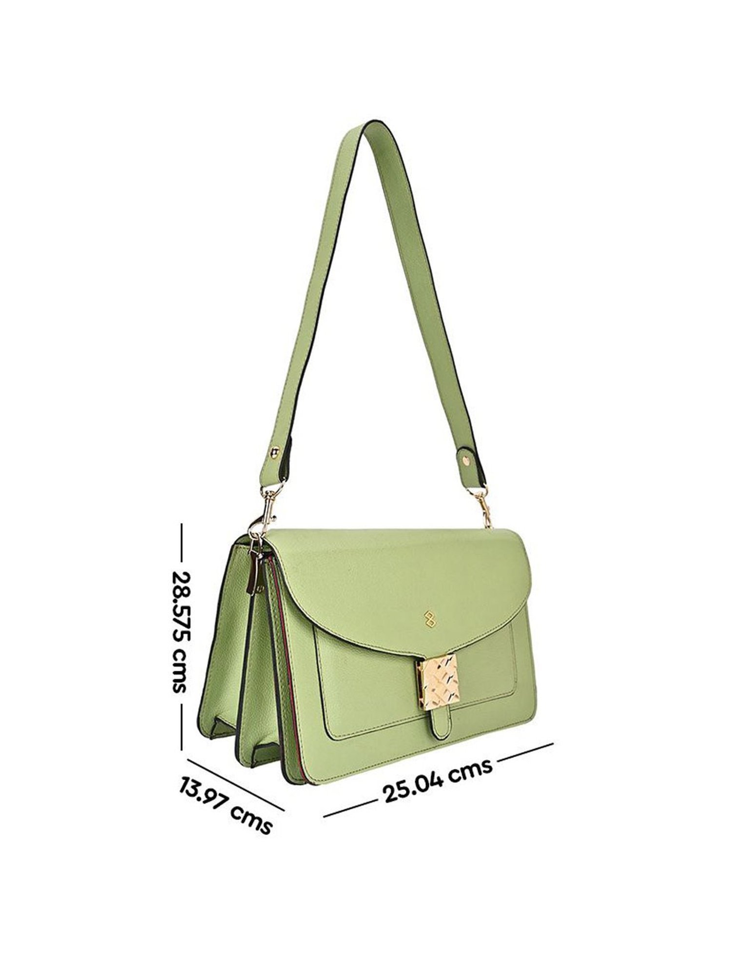 Horra Green Solid Shoulder Handbag