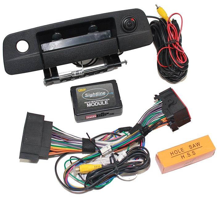 Crux Interfacing Solutions RVCCH75D Crux Rear-View  and  VIM Integration with Handle  and  Camera For Dodge RAM 2013-UP