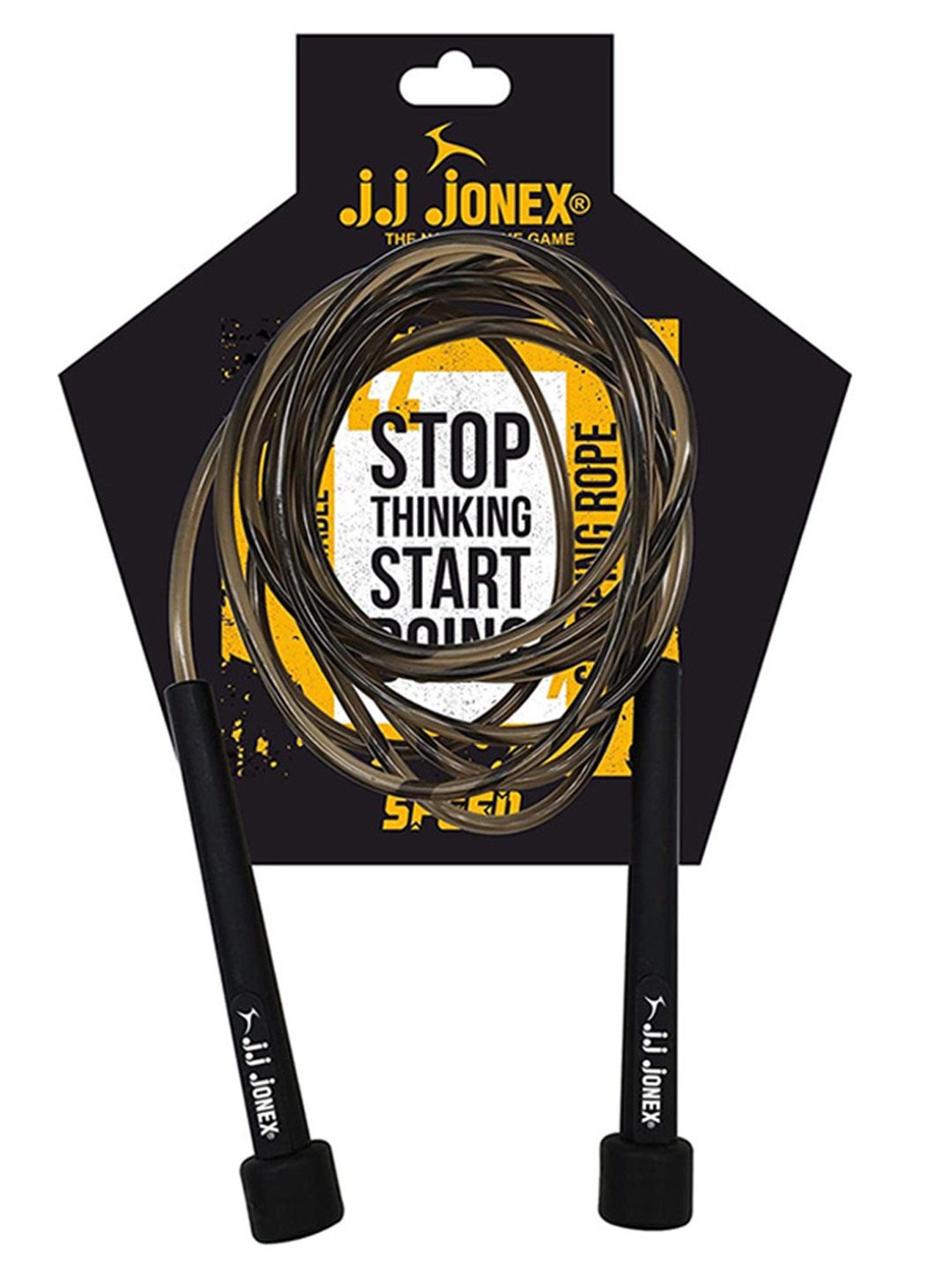 JJ Jonex Speed Adjustable Skipping Rope Gym,Home and Fat Burner Fitness Workout (Brown)