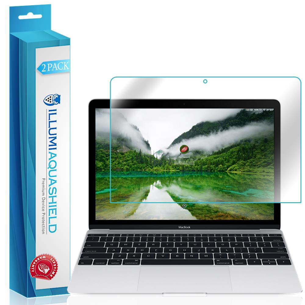 ILLUMI AquaShield Screen Protector Compatible with Apple MacBook 12 (2015-2016)(2-Pack) No-Bubble High Definition Clear Flexible TPU Film
