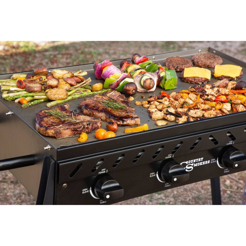Country Smokers 4-Burner Griddle 10667 Black