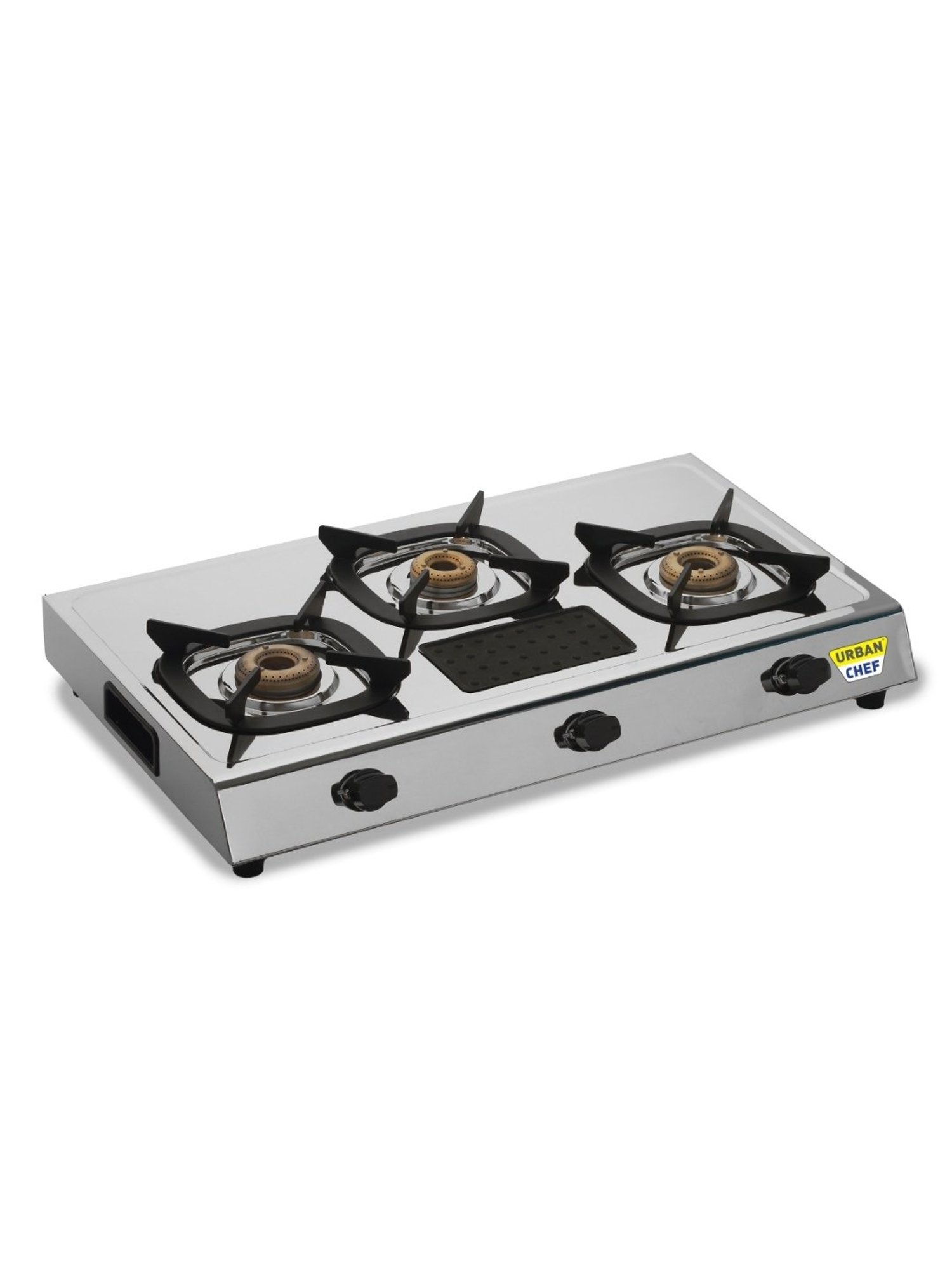 Urban Chef Gas Stove with 3 Burners ( Silver/Black )