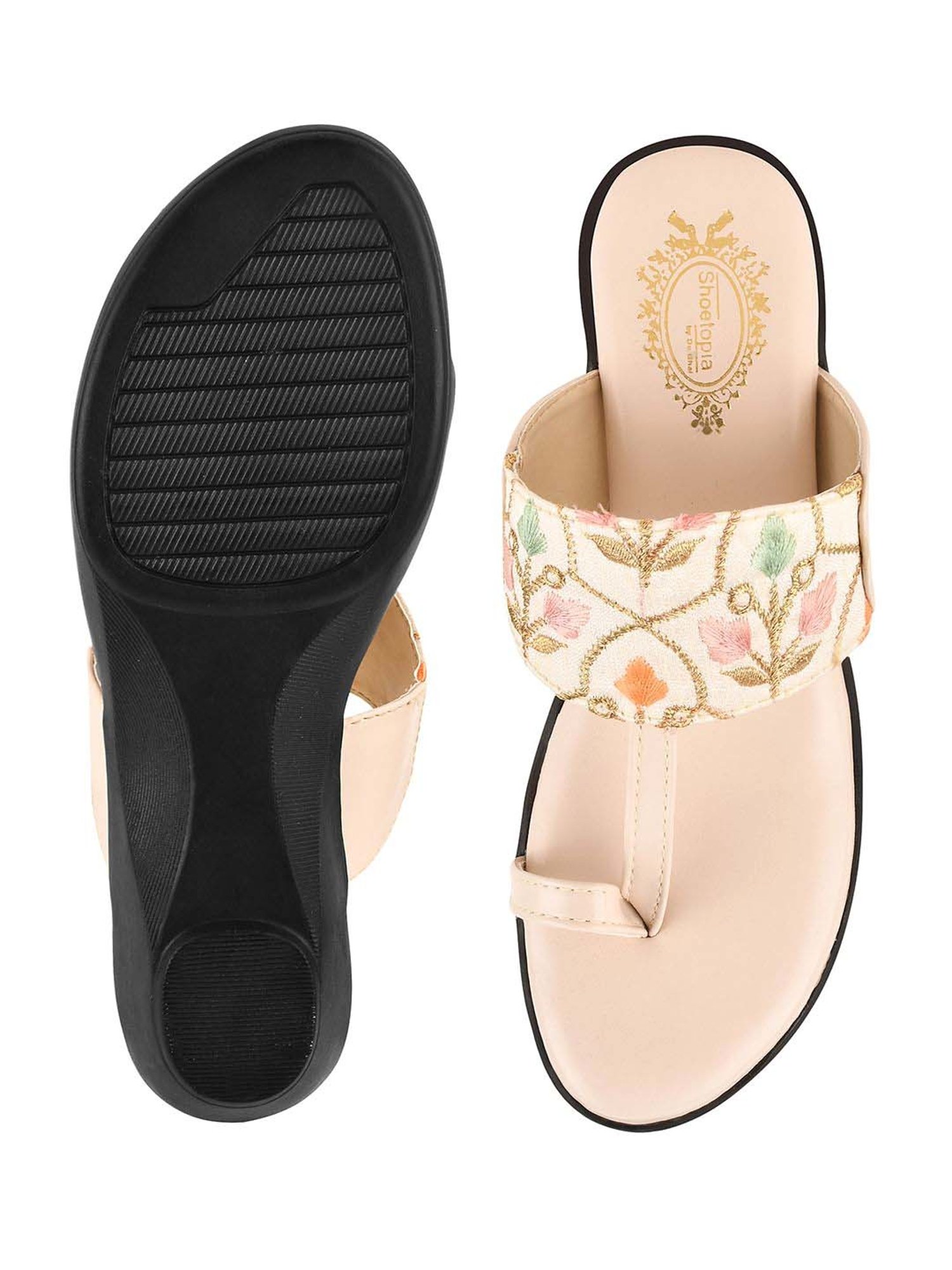 Shoetopia Kids Black Toe Ring Sandals