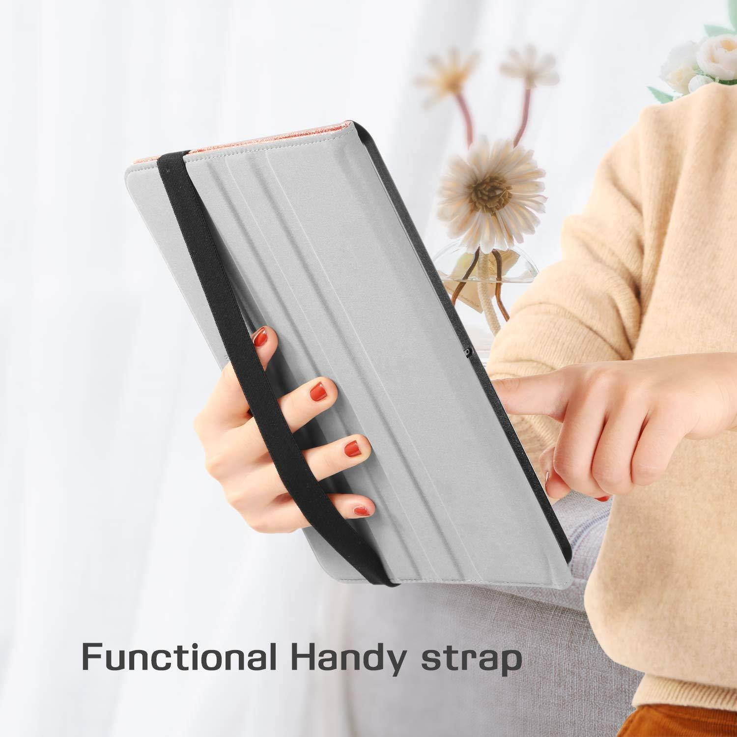 BENTOBEN iPad Pro 11 Case 2018 with Pencil Holder, (Support Pencil Charging) Glitter Sparkly Folio Folding Stand Cover with Holder Auto Wake/Sleep Luxury Smart Case for iPad Pro 11 Inch, Rose Gold