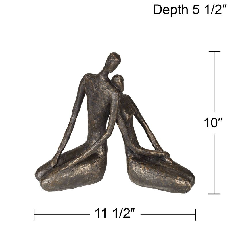Dahlia Studios Loving Couple 11 1/2" Wide Bronze Sculpture