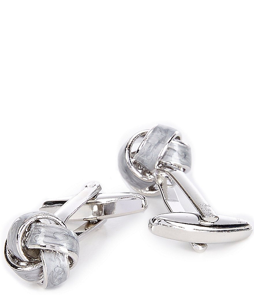 Murano Grey Knot Cuff Links