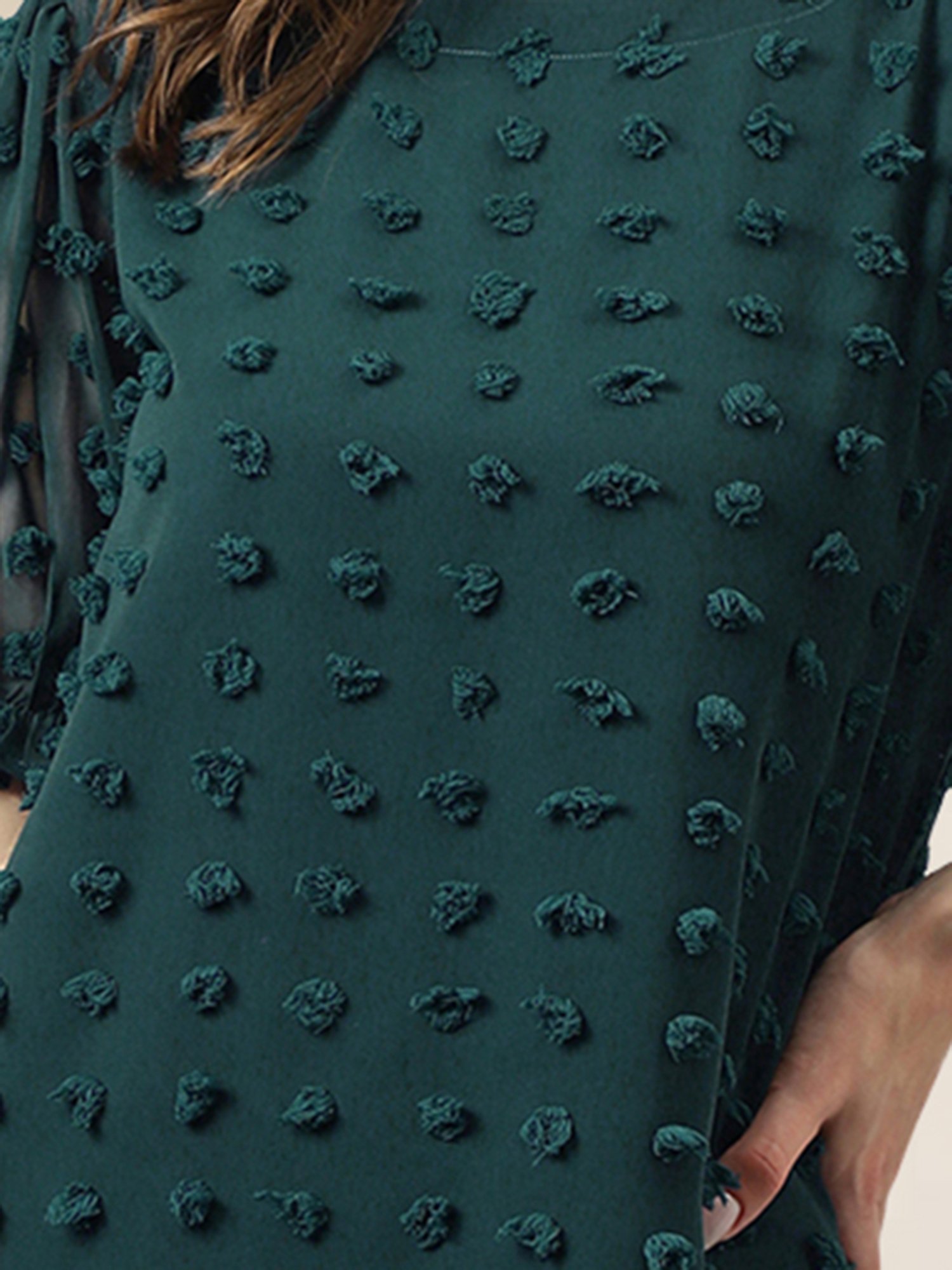 KERI PERRY Teal Slim Fit Top