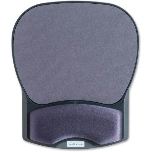 Compucessory CCS55302 Mouse Pad- w- Gel Wrist Rest- 8-.7in.x10-.2in.x1-.2in.- Charcoal