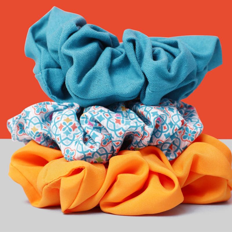 scunci Collection Jumbo Scrunchie - Blue - 2pk