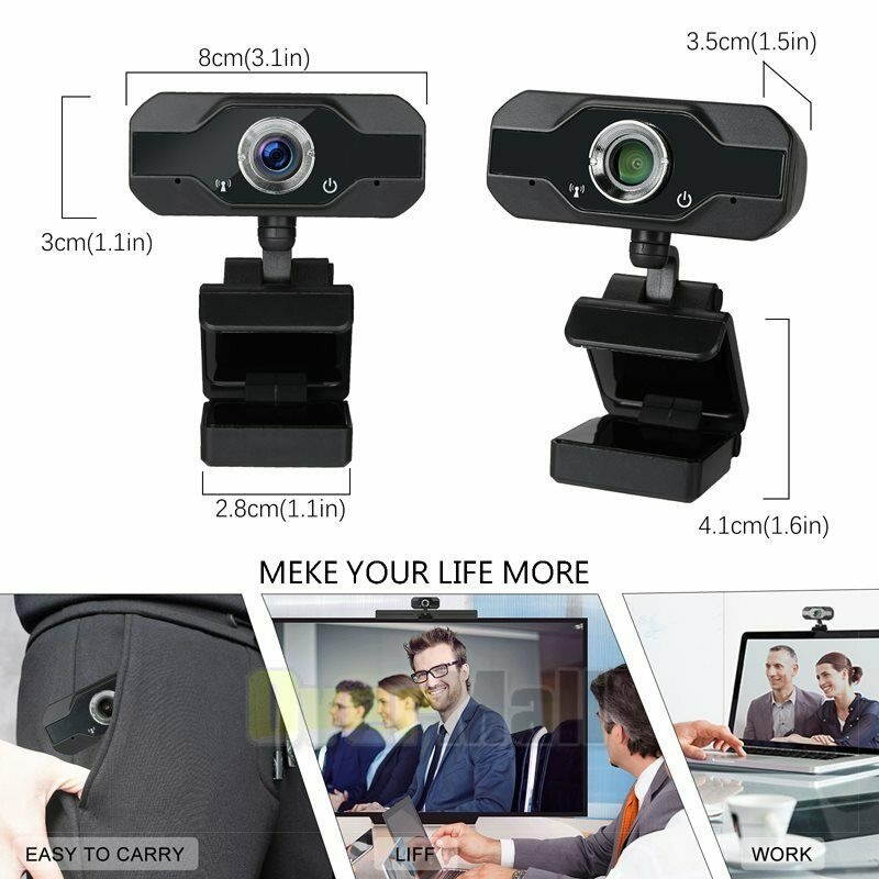 1080 P Full HD USB Webcam for PC Desktop  Laptop Web Camera with Microphone