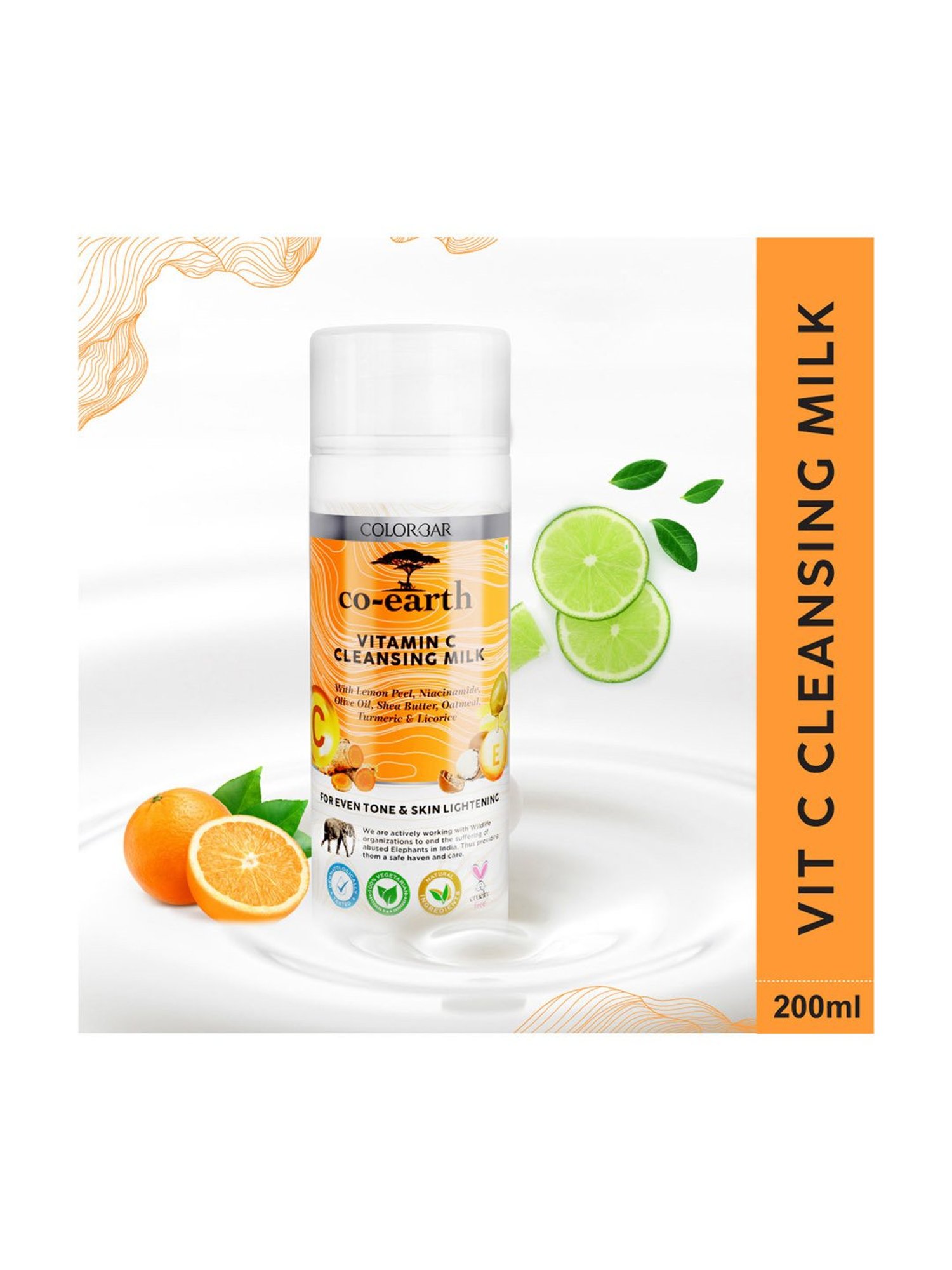 Colorbar Co-earth Vitamin C Cleansing Milk - 200 ml