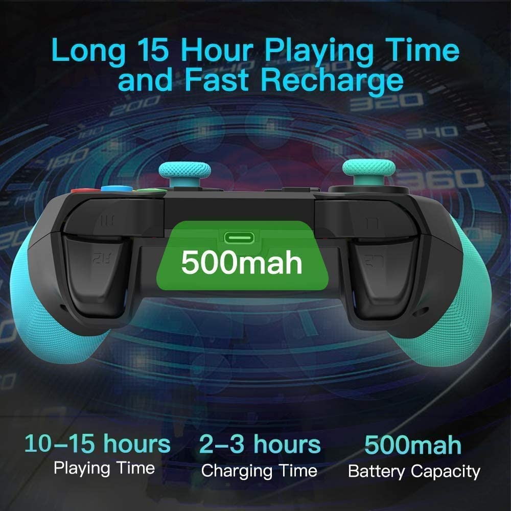 Homesuit Wireless Controller for Nintendo Switch/Switch Lite,RC Pro Controller Gamepad Joystick for Nintendo Switch Console, Supports Gyro Axis,Turbo and Dual Shock for Nintendo Switch Pro Controller